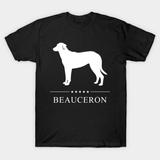 Beauceron Dog White Silhouette T-Shirt